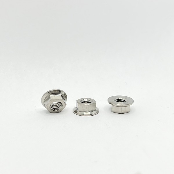 Titanová matice M6 | Grade 5 | DIN 6923 | přírubová (s límcem) (1)